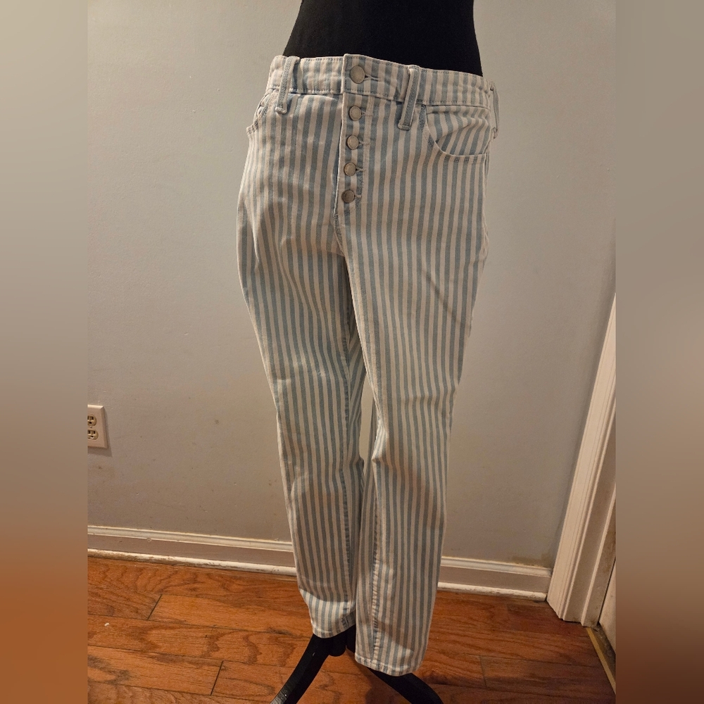 Universal Thread Blue and White Striped Jeans